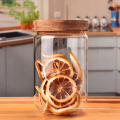 Großhandel Weithals 500g Glas Bienenhonig Vorratsglas mit Holzdeckel